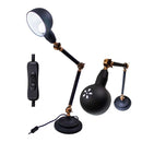 Luminária Mesa Abajur Articulada 1 E-27 Preto E Cobre LM866-PT St1205