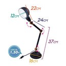 Luminária Mesa Abajur Articulada 1 E-27 Preto E Cobre LM866-PT St1205