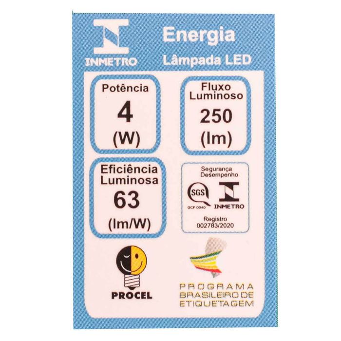 Lampada LED Mini Dicroica 4W 3000k GU10 Dimerizável LP215C St2115