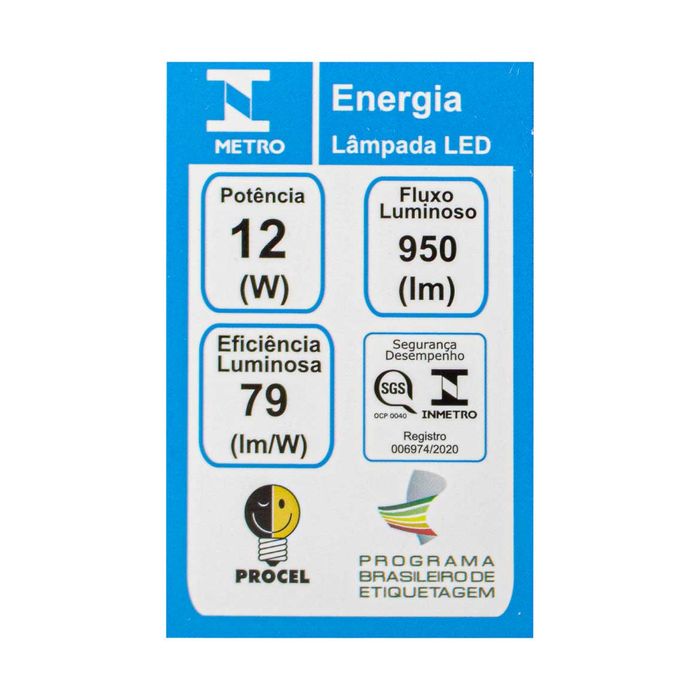 Lâmpada LED GU10 AR111 12W 2700k Bivolt Bella LP219C ST2260