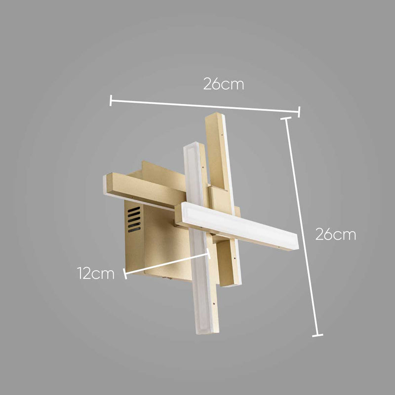 Arandela Tom Led 20w Dourado Bella LR002 ST2214