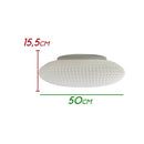 Plafon Ozzy Branco Metal E Vidro 50cm Starlux LT-002L WH St1952