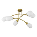 Plafon Mayla 92cm Starlux Lt006-wh Ouro Fosco P/6xg9 St2570