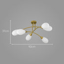 Plafon Mayla 92cm Starlux Lt006-wh Ouro Fosco P/6xg9 St2570