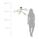 Plafon Mayla 92cm Starlux Lt006-wh Ouro Fosco P/6xg9 St2570