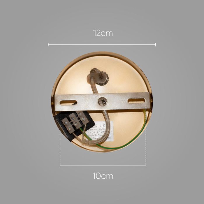 Pendente Babel Ouro Fosco Cúpula Vidro Transparente para G9 LT008-CL Starlux ST2558