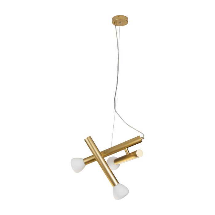 Pendente Aiko Ouro Fosco e Branco para 3x G9 LT014-WH Starlux ST2578