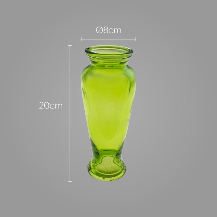 Vaso de Vidro Verde Liso LW0007A BTC Decor ST2677