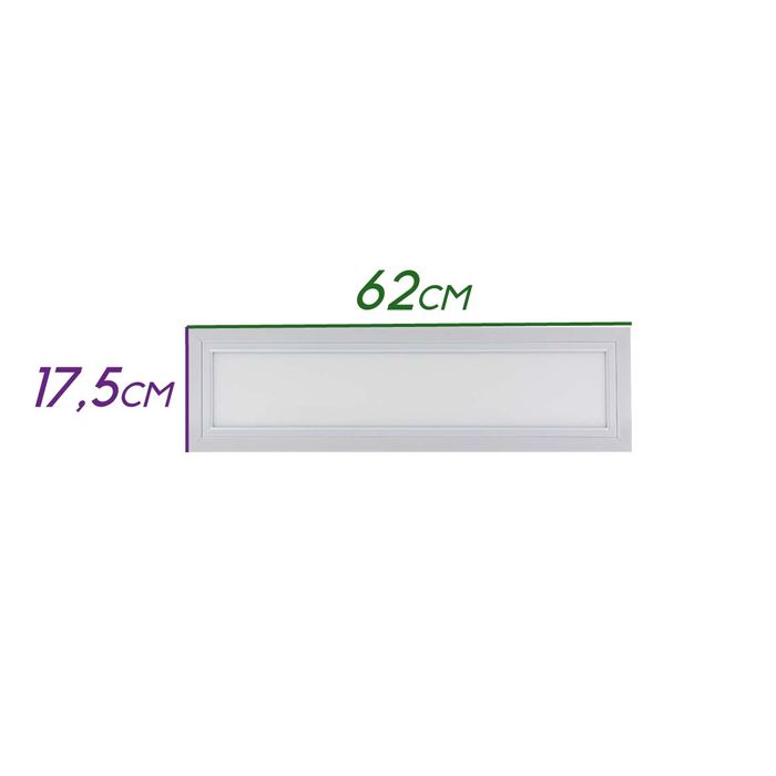Plafon Retangular Slim Painel LED 18W Embutir Gesso ST2330