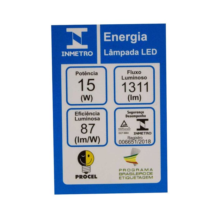 Lâmpada LED Bulbo 15w A65 Branco Frio 6500k Bivolt 27658 St1508-Starlumen-