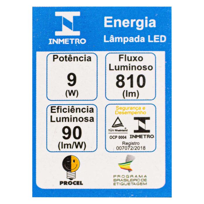 Lâmpada LED 9w Bulbo Soquete E27 Bivolt Econômica St1905