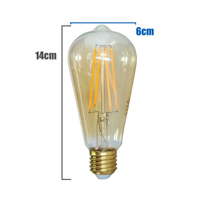 Lâmpada de Filamento LED Thomas Edison 4w 2200k Bivolt ST64 LP33372 ST431-Opus-Starlumen