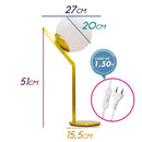 Luminária De Mesa Abajur Angular 1 E-27 Dourado 16457/20 St1591-Starlumen-