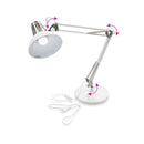 Luminária De Mesa Abajur Articulada 1 E-27 Branca LM860-BR St1204-Quality-Starlumen