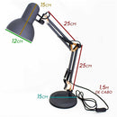 Luminária De Mesa Abajur Articulada 1 E-27 Preto/cobre QLM1160PT St378-Quality-Starlumen