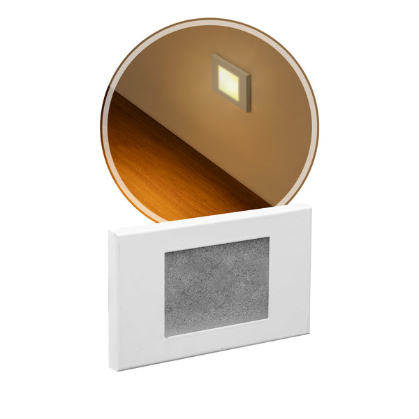 Luminária De Parede Balizador Branco Embutir Cx 4x2 Escada St1314-Starlumen-