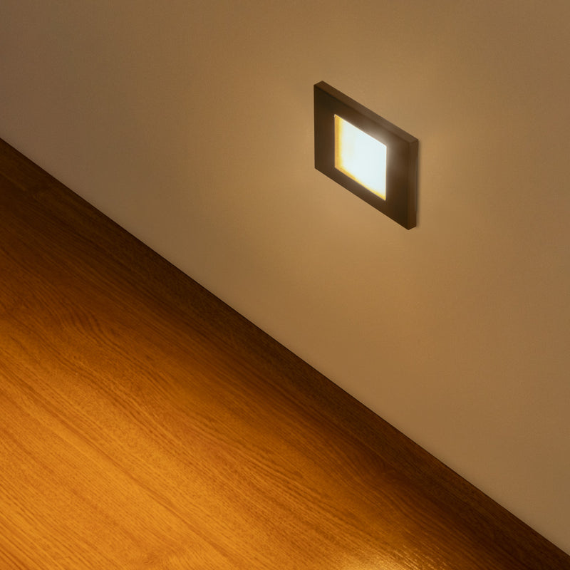 Luminária De Parede Balizador Marrom Embutir Cx 4x2 Escada St1314-Starlumen-