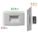 Luminária Parede Balizador Step Branca LED 2W Cx 4x2 DN30418 Opus ST2529-Opus-Starlumen