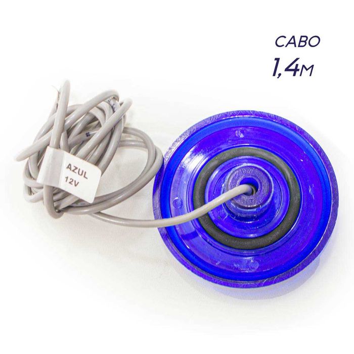 Luminária Piscina LED 6500K 9W Ø80mm Azul 0012 St1855-Iluctron-Starlumen