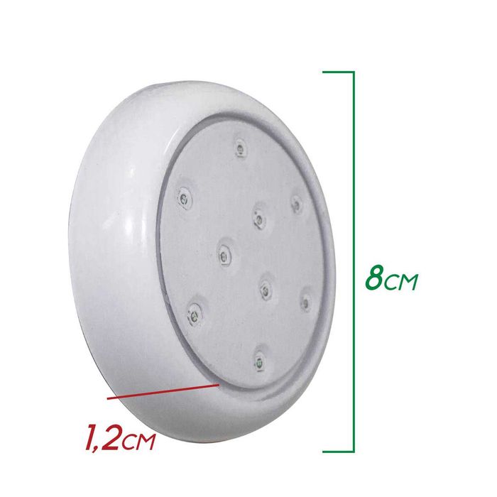 Luminária Piscina LED Azul 9W Ø80mm Branco 50014 St1847-Iluctron-Starlumen