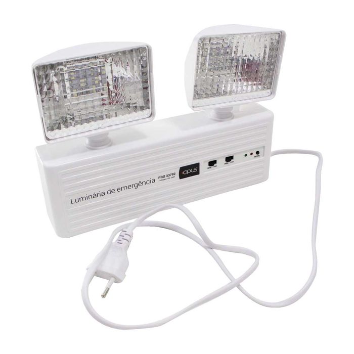 Luminária Emergência Duplo Holofote 300lm 6500k Pro 33792 St1304