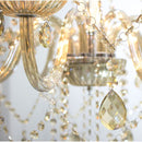 Lustre Cristal K9 Anjou Bella Champanhe 8 Braço JF018A St756-Bella Iluminação-Starlumen