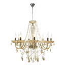 Lustre Cristal K9 Anjou Bella Champanhe 8 Braço JF018A St756-Bella Iluminação-Starlumen