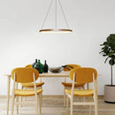 Lustre Pendente Anel LED 20W 1 Arco 40cm QPD1300-DO St459- Dourado-Quality-Starlumen