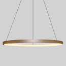 Lustre Pendente Anel LED 20W 1 Arco 40cm QPD1300-DO St459- Dourado-Quality-Starlumen