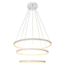 Lustre Pendente Anel LED 89W 3 Arcos 60cm QPD1303-BR St517 - Branco-Quality-Starlumen