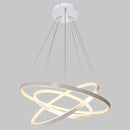 Lustre Pendente Anel LED 89W 3 Arcos 60cm QPD1303-BR St517 - Branco-Quality-Starlumen