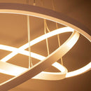 Lustre Pendente Anel LED 89W 3 Arcos 60cm QPD1303-BR St517 - Branco-Quality-Starlumen