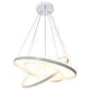 Lustre Pendente Anel LED 89W 3 Arcos 60cm QPD1303-BR St517 - Branco-Quality-Starlumen