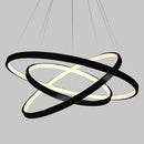 Lustre Pendente Anel LED 89W 3 Arcos 60cm QPD1303-PT St517 - Preto-Quality-Starlumen