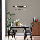 Lustre Pendente Bella Oca 2 Aneis 80 e 60cm 74W GD003NK ST1878-Bella Iluminação-Starlumen