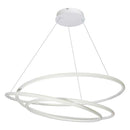 Lustre Pendente Espiral Anéis de LED 88W para Pé Direito Duplo 34324 St1476 - Branco-Opus-Starlumen