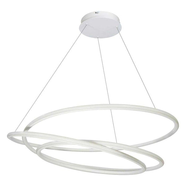 Lustre Pendente Espiral Anéis de LED 88W para Pé Direito Duplo 34324 St1476 - Branco-Opus-Starlumen