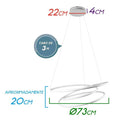 Lustre Pendente Espiral Branco Led 88w 3m Pe Direito Duplo 34324 St1989-Opus-Starlumen