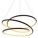 Lustre Pendente Espiral Preto Led 88w 3m Pe Direito Duplo 34317 St1989-Opus-Starlumen