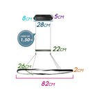 Pendente Anel Theo Preto Cristal Led Integrado 45w MB5758-3A St1767