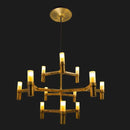Lustre Bronze Retrô Starlux 75cm P/12 Lâmpadas G9 MD21350-12-AB St1869