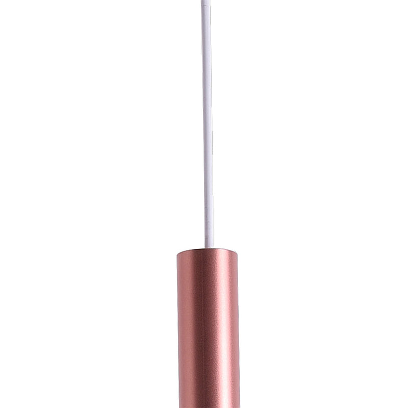 Pendente Pituco Rose Gold e Branco e Branco (d)10cm (a)18.7cm  1xgu10 10w - ML015W - Bella Iluminação