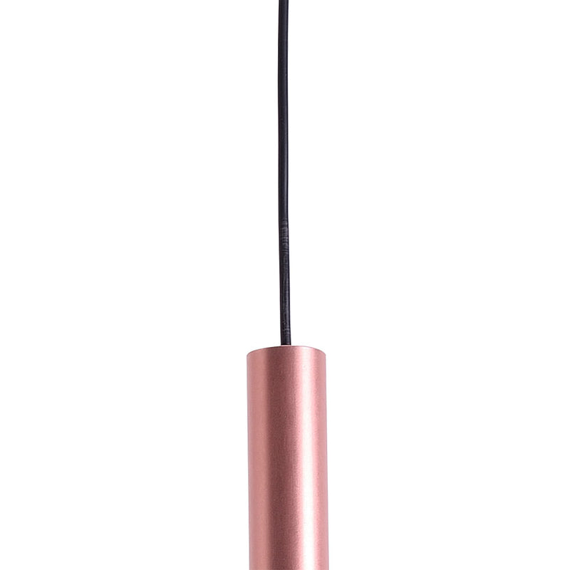 Pendente Pituco Rose Gold e Preto e Preto (d)9cm (a)26cm  1xgu10 10w - ML016B - Bella Iluminação