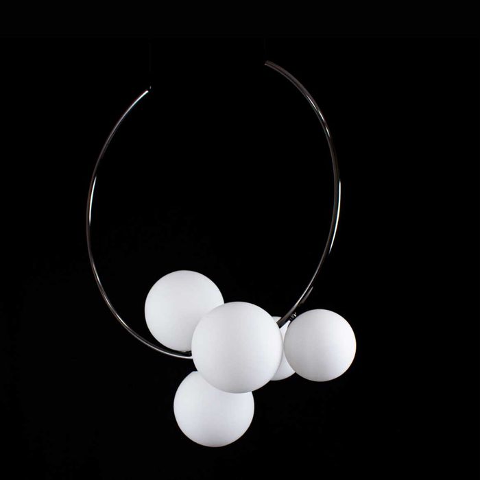 Pendente Nero Globo Vidro p/G9 Bella Iluminação Mm002 St2243