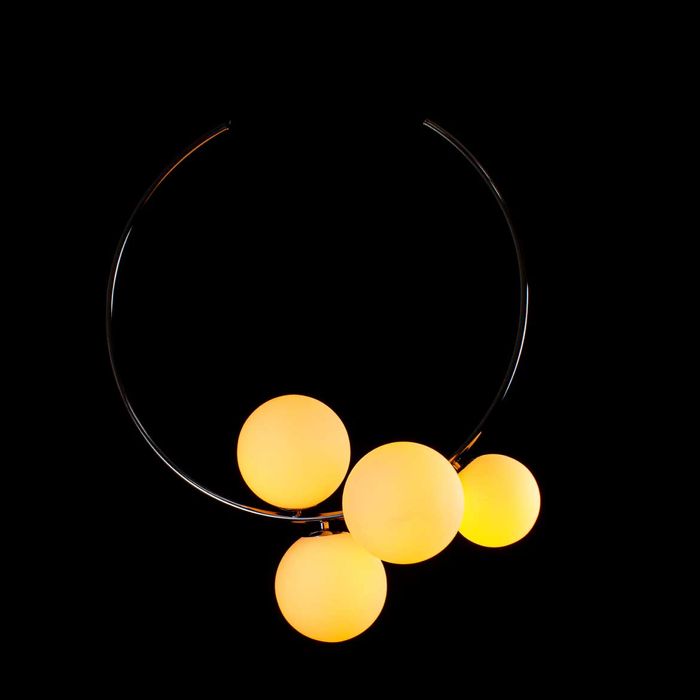 Pendente Nero Globo Vidro p/G9 Bella Iluminação Mm002 St2243