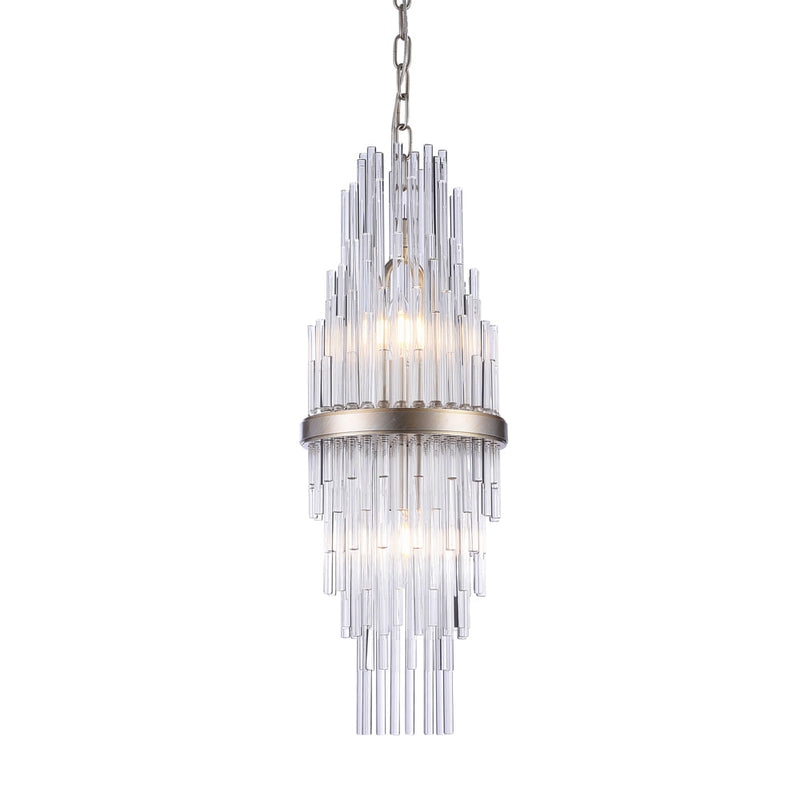 Pendente Sansa Dourado e Transparente (d)20.5cm (a)55cm  2xe14 80w - MR007 - Bella Iluminação