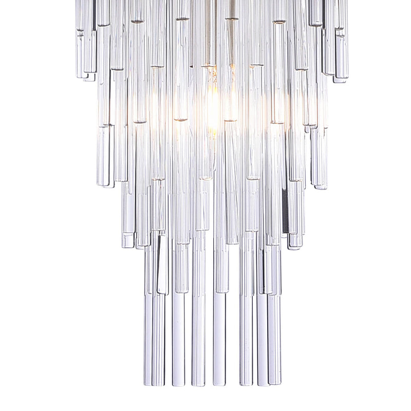 Pendente Sansa Dourado e Transparente (d)20.5cm (a)55cm  2xe14 80w - MR007 - Bella Iluminação