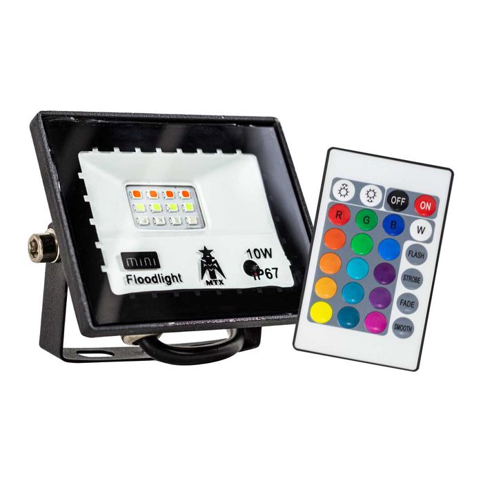 Refletor LED 10W RGB com Controle Remoto MTX St2234