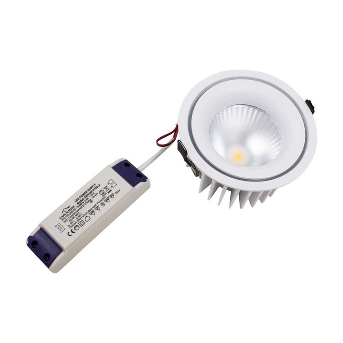 Spot Led 24w Halo Embutir 14cm X 7cm Em Aluminio Bella Iluminação Ns1061 St1327