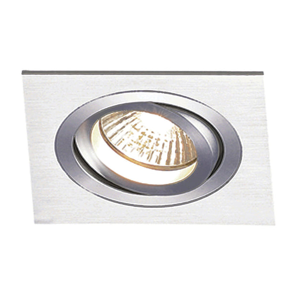Spot de Embutir Ecco 12cm X 12cm X 8cm  1xgu10 127v / 220v Escovado - NS5701A - Bella Iluminação